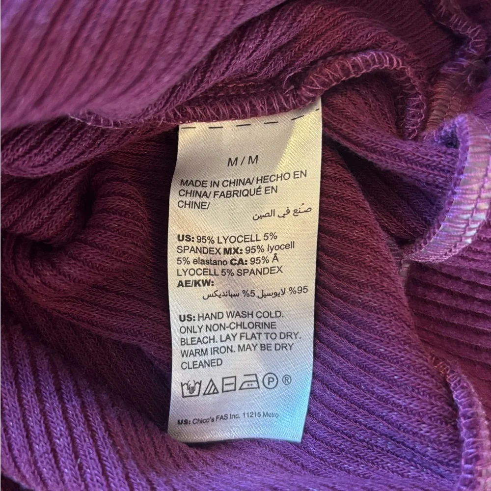 NWT White House Black Market PlumTwisted Surplice Knit Top - Picture 10 of 11